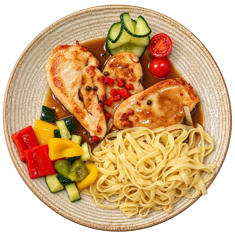 Pouletbrust an Pfeffersauce im Restaurant Zur Traube